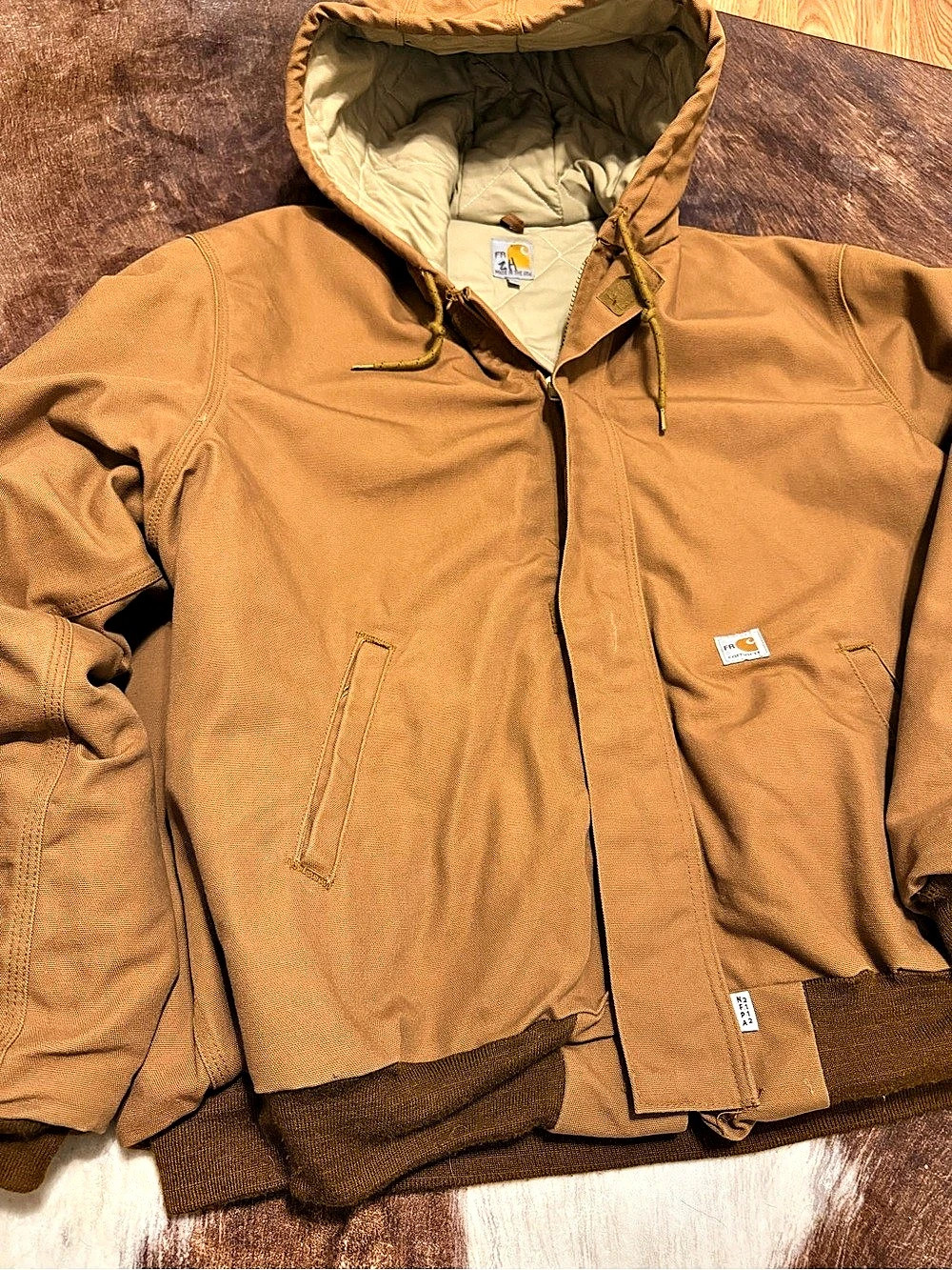 Carhartt FR Flame-Resistant Duck Active Jacket Brown Beige 2XL